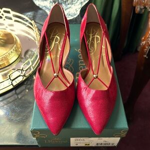 Brand-new J. Reneé Red Reptile Print Pumps